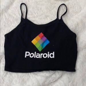 Polaroid cropped tank top
